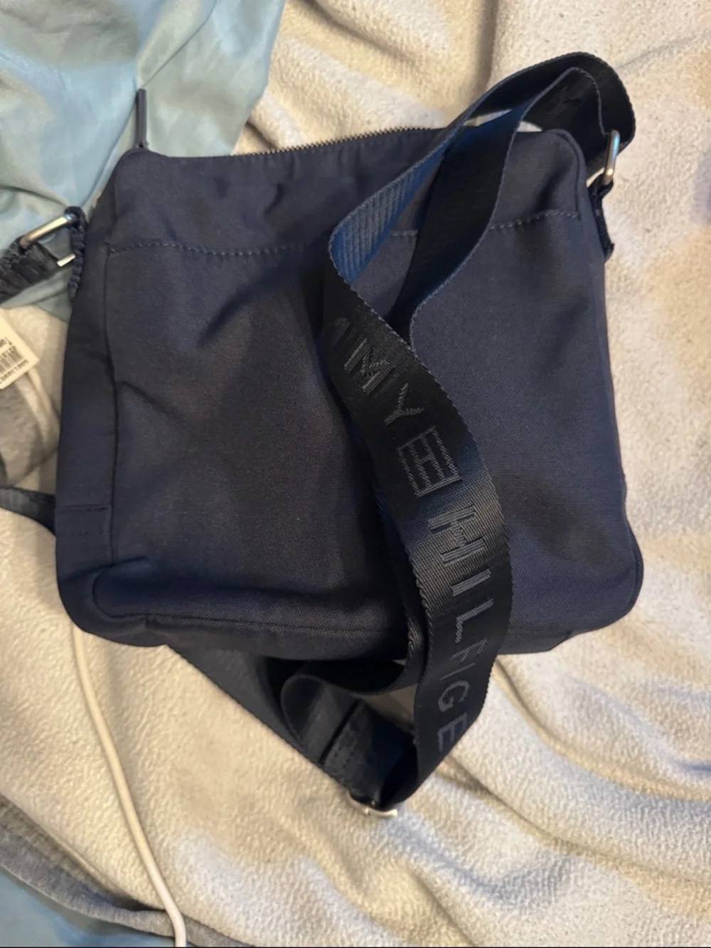 Tommy Hilfiger Black, Red & Cream Compact Messenger Crossbody